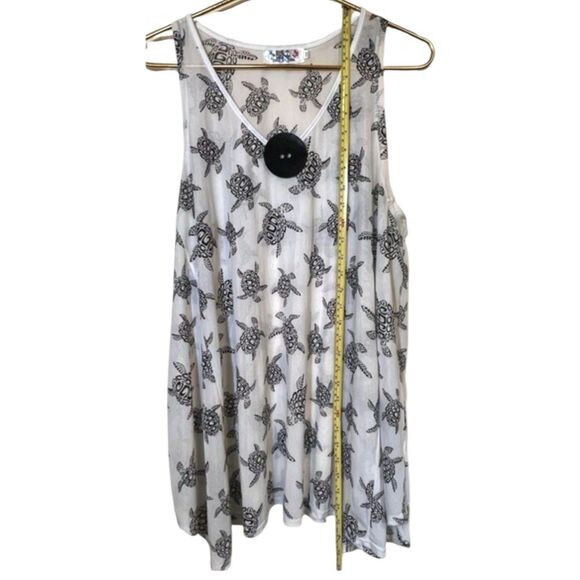 India Boutique Swing Dress One Size Turtle Print Boho Beachwear Festival - Picture 5 of 9